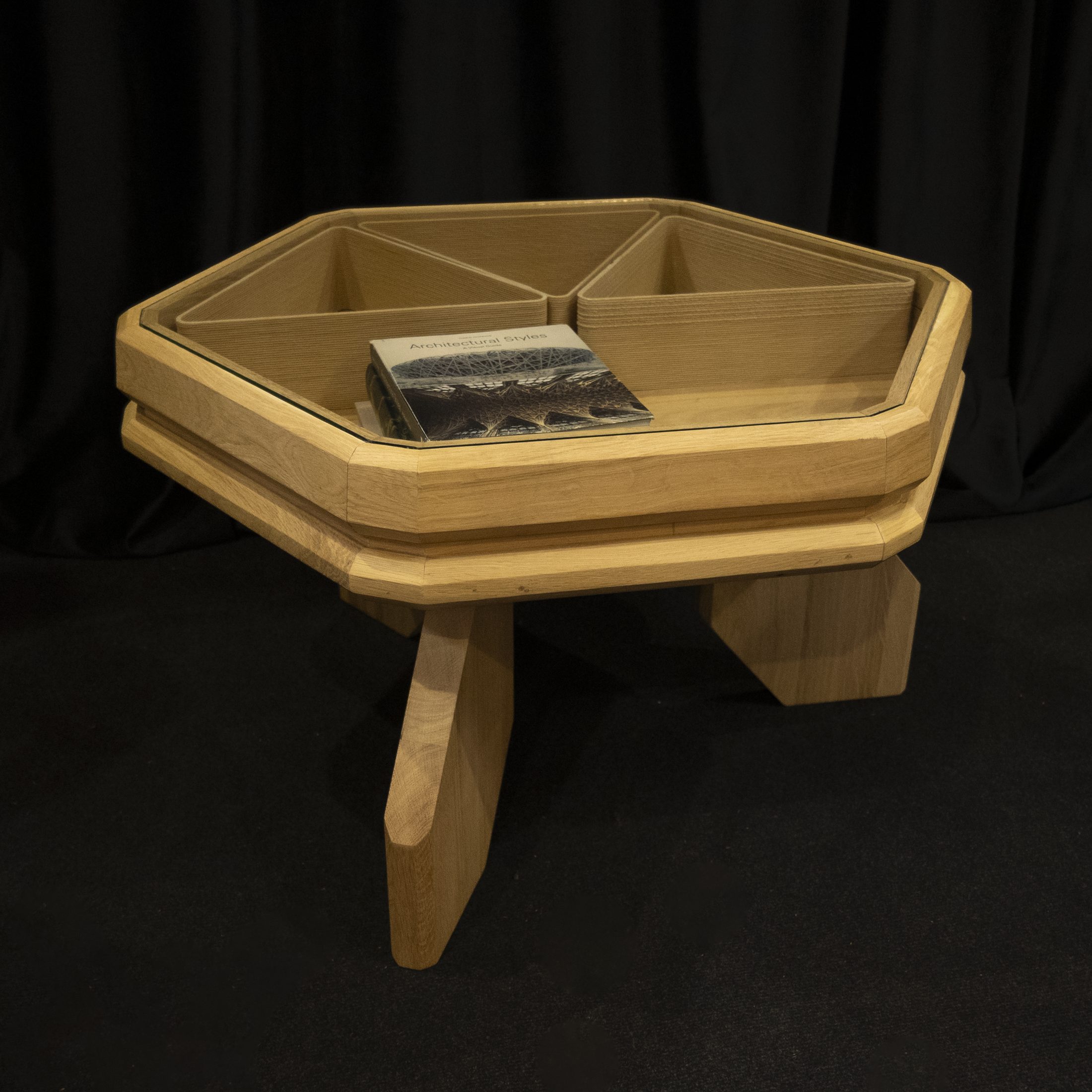 Fagora® sculptural table, angled view